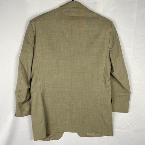 Chaps Ralph Lauren Mens 40 L Sport Coat Blazer Wool Tan Suit Jacket 3-Button - Thumbnail 3
