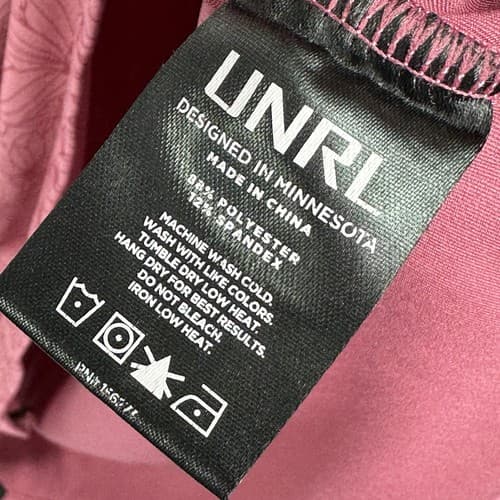 UNRL Golf Polo Shirt Mens Sz XL Red Floral Stretch Performance Short Sleeve Logo - Thumbnail 9