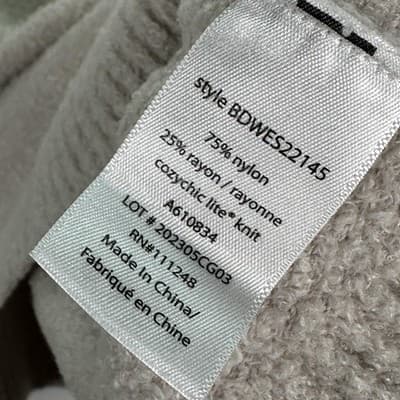 Barefoot Dreams CozyChic Lite Sweater Womens Petite Medium Gray V Neck Pullover - Thumbnail 5