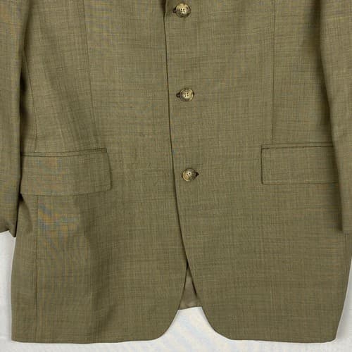Chaps Ralph Lauren Mens 40 L Sport Coat Blazer Wool Tan Suit Jacket 3-Button - Thumbnail 4