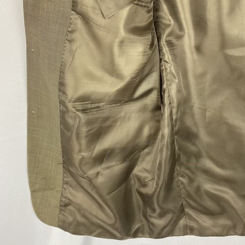 Chaps Ralph Lauren Mens 40 L Sport Coat Blazer Wool Tan Suit Jacket 3-Button - Thumbnail 10