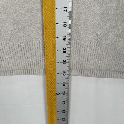 Barefoot Dreams CozyChic Lite Sweater Womens Petite Medium Gray V Neck Pullover - Thumbnail 6