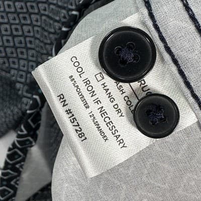 Mizzen Main Leeward Dress Short Mens 2XL Navy Geometric Trim Fit Long Sleeve NEW - Thumbnail 8