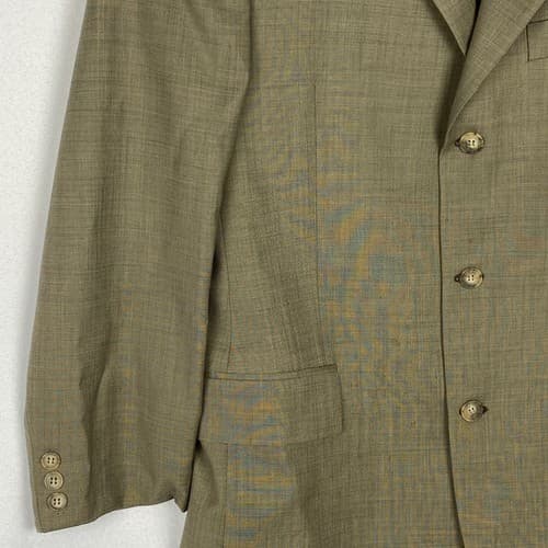 Chaps Ralph Lauren Mens 40 L Sport Coat Blazer Wool Tan Suit Jacket 3-Button - Thumbnail 5
