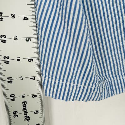 Vineyard Vines Breaker Shorts Mens 38 Blue White Seersucker Stripe Cotton 8" - Thumbnail 7