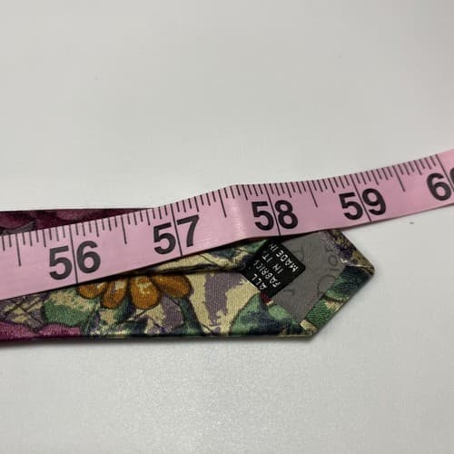 Vintage Christian Dior Monsieur Silk Floral Watercolor Tie Multicolor Abstract - Thumbnail 9