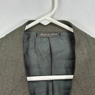 Pal Zileri Blazer Mens 46 R Gray Wool 3-Button Sport Coat Suit Jacket Made Italy - Thumbnail 4