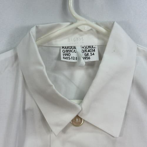 Marquardt & Schulz Dutch Army Shirt Field US XL GR 54 Solid White Button Up - Thumbnail 6