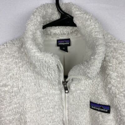 Patagonia Los Gatos Vest Womens XS White Full Zip High Pile Fleece Front Pockets - Thumbnail 6