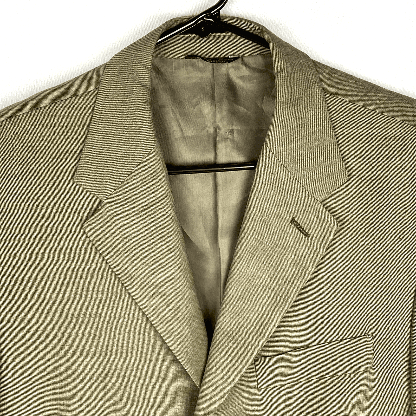 Chaps Ralph Lauren Mens 40 L Sport Coat Blazer Wool Tan Suit Jacket 3-Button - Thumbnail 2