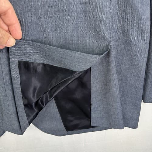 J Crew Ludlow Blazer Mens 44 R Sport Coat Blue Tollegno 1900 3D Wool Suit Jacket - Thumbnail 4