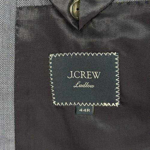 J Crew Ludlow Blazer Mens 44 R Sport Coat Blue Tollegno 1900 3D Wool Suit Jacket - Thumbnail 6
