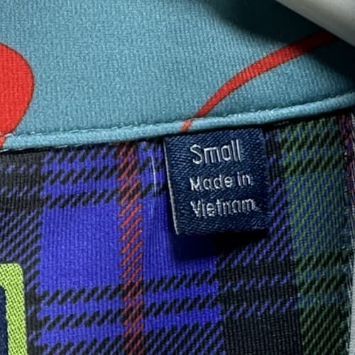 NEW William Murray Golf Holiday Chaos Polo Shirt Small Blue Xmas Short Sleeve - Thumbnail 11