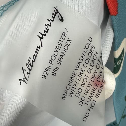 NEW William Murray Golf Holiday Chaos Polo Shirt Small Blue Xmas Short Sleeve - Thumbnail 12