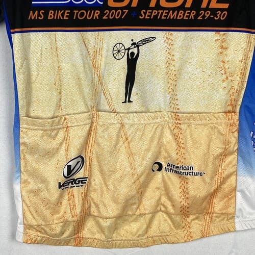 Verge Gear Cycling Jersey Shirt Sport City To Shore Mens Medium Bike MS - Thumbnail 9