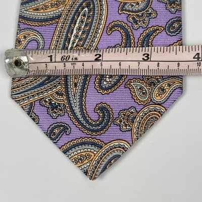 Jos. A. Bank 100% Silk Tie Mens Purple Paisley Woven Classic Italy Necktie NEW - Thumbnail 7