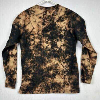 Aaliyah Long Sleeve T-Shirt Womens Medium Black Tie Dye Crewneck Graphic Tee - Thumbnail 2