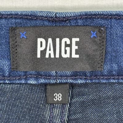 Paige Federal Jeans Mens 38 x 33 Blue Slim Straight Clarington Dark Wash - Thumbnail 5