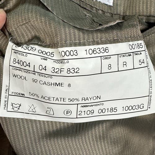 Pal Zileri Blazer Mens 44 R Wool Cashmere Blend Brown Sport Coat 3-Button Italy - Thumbnail 9