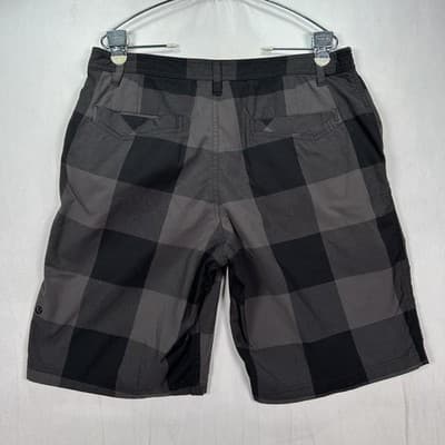 Lululemon Kahuna 2.0 Golf Shorts Mens Sz 32 Gray Black Plaid Athletic 10" Inseam - Thumbnail 2