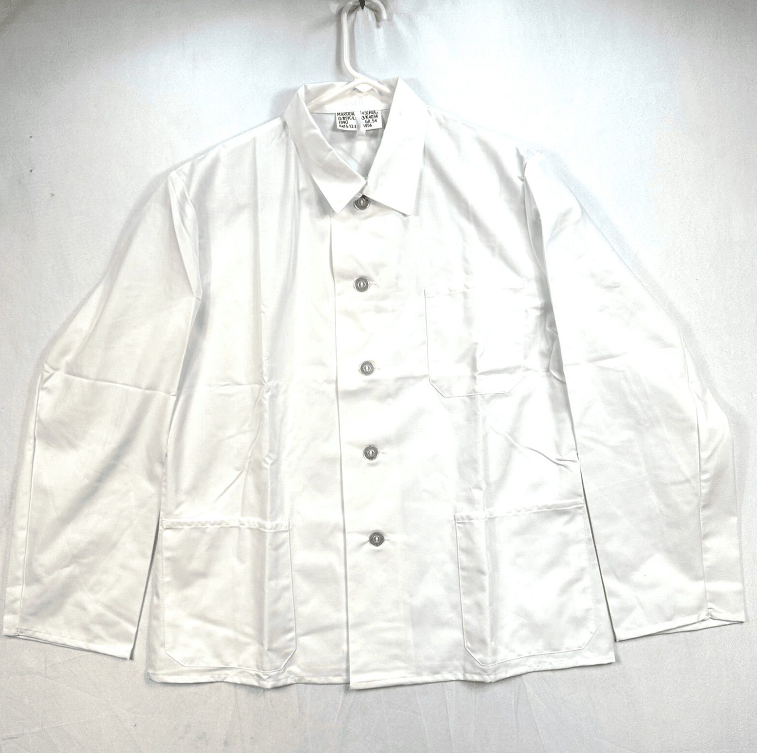 Marquardt & Schulz Dutch Army Shirt Field US XL GR 54 Solid White Button Up - Image 1