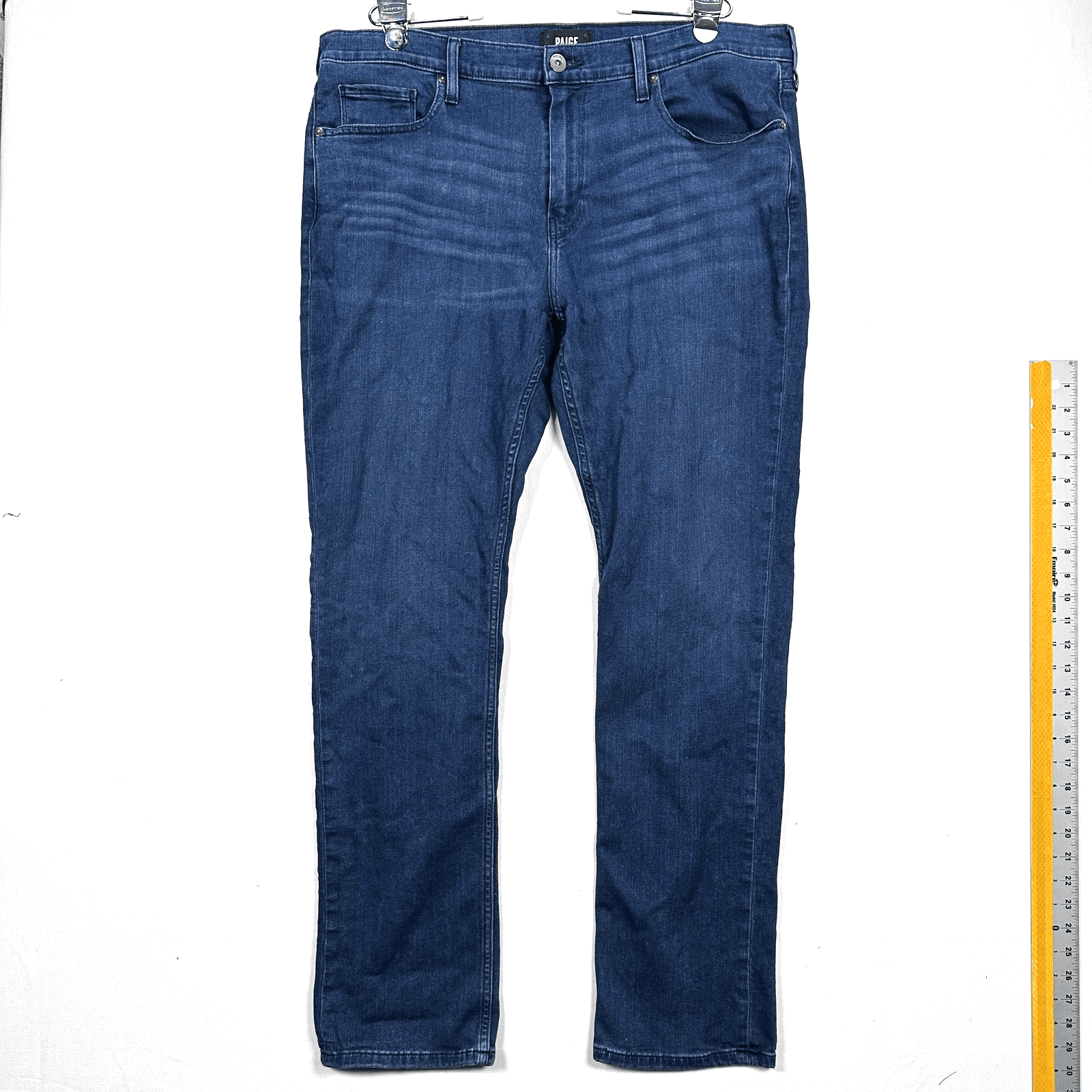 Paige Federal Jeans Mens 38 x 33 Blue Slim Straight Clarington Dark Wash - Image 1