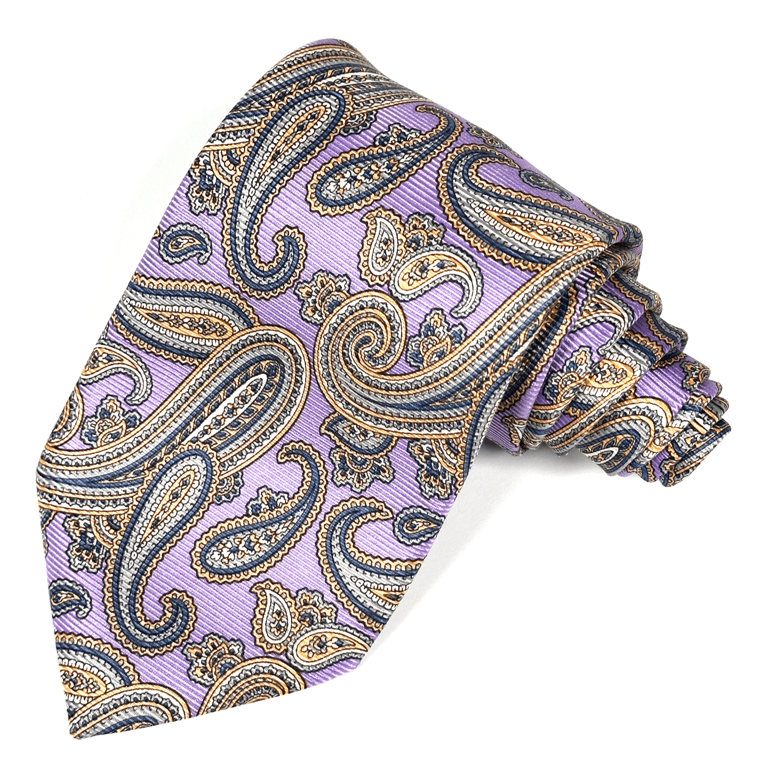 Jos. A. Bank 100% Silk Tie Mens Purple Paisley Woven Classic Italy Necktie NEW - Image 1