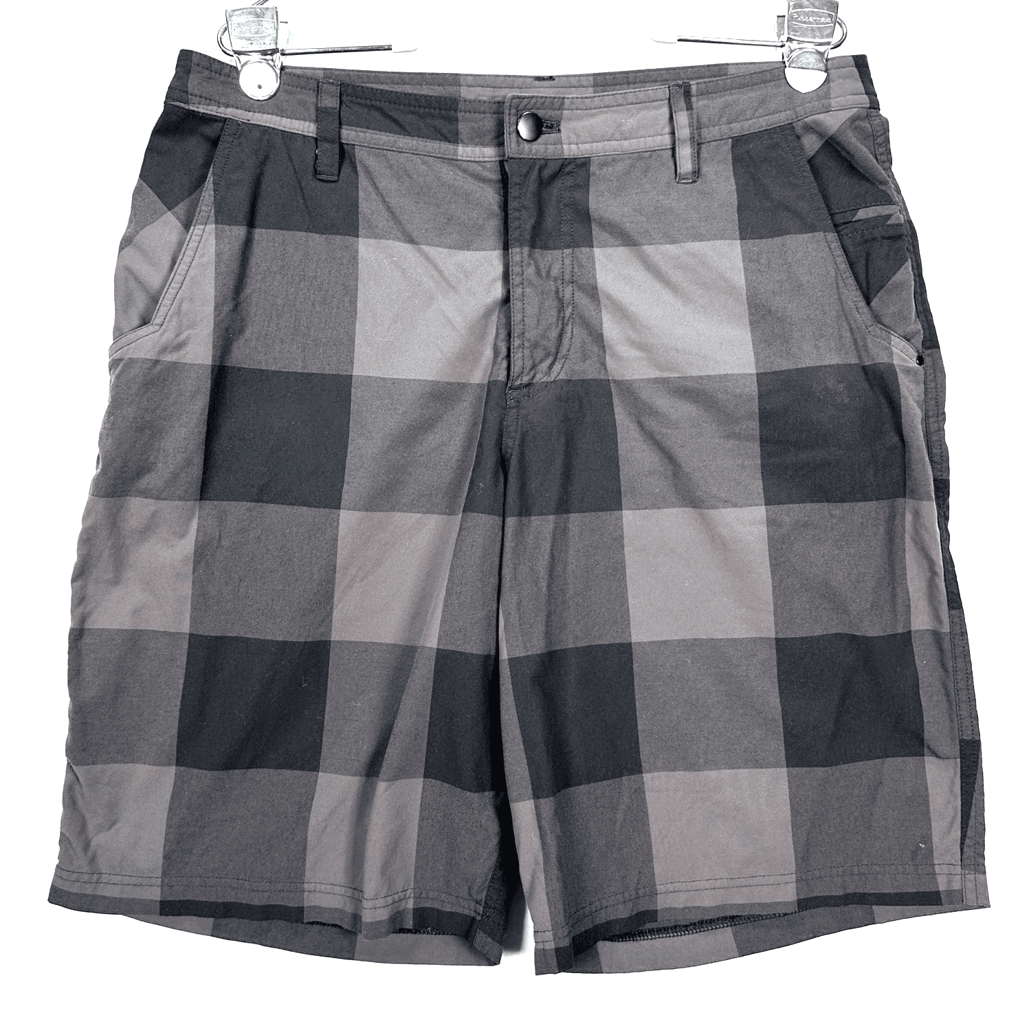 Lululemon Kahuna 2.0 Golf Shorts Mens Sz 32 Gray Black Plaid Athletic 10" Inseam - Image 1
