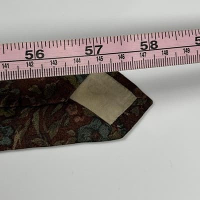 Canali Mens Silk Tie Multicolor Floral Paisley Necktie Vintage Italy 3.5" x 58" - Thumbnail 7