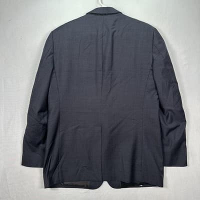Brooks Brothers Blazer Mens 44L Navy Blue Madison Ethomas Wool Suit Jacket Italy - Thumbnail 3