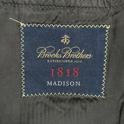 Brooks Brothers Blazer Mens 44L Navy Blue Madison Ethomas Wool Suit Jacket Italy - Thumbnail 9