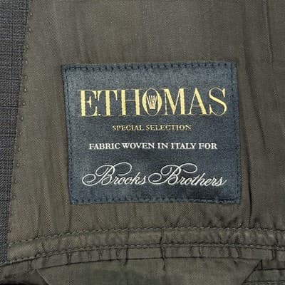 Brooks Brothers Blazer Mens 44L Navy Blue Madison Ethomas Wool Suit Jacket Italy - Thumbnail 11
