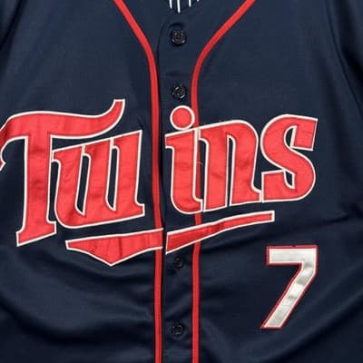 2010 Joe Mauer Jersey Minnesota Twins Mens 56 Navy MLB Baseball Patch Majestic - Thumbnail 7