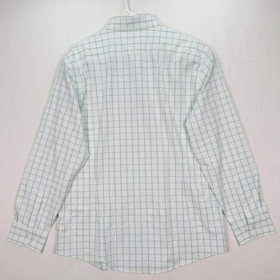 Mizzen Main Leeward Dress Shirt Mens 2XL White Tattersall Trim Long Sleeve NEW - Thumbnail 3