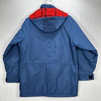 Vintage Penfield Parka Jacket Mens Large Blue Fleece Lined Zip Hooded USA 78421 - Thumbnail 2