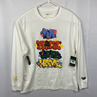 Jordan UNITE No Place Like Home Chicago Graffiti Long Sleeve Shirt CW1147 XL NEW - Thumbnail 2