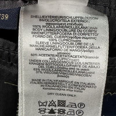 Brooks Brothers Blazer Mens 44L Navy Blue Madison Ethomas Wool Suit Jacket Italy - Thumbnail 14