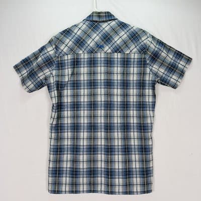 Kuhl Response Shirt Mens Small Blue Gray Plaid Short Sleeve Button Front Outdoor - Thumbnail 3