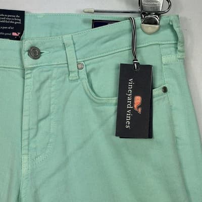 NEW Vineyard Vines Mens 30x32 Garment Dyed 5-Pocket Pants Caicos Green - Thumbnail 6