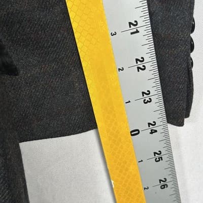 Canali Blazer Mens 46R Gray Windowpane Plaid Wool Cashmere Suit Jacket Italy - Thumbnail 5