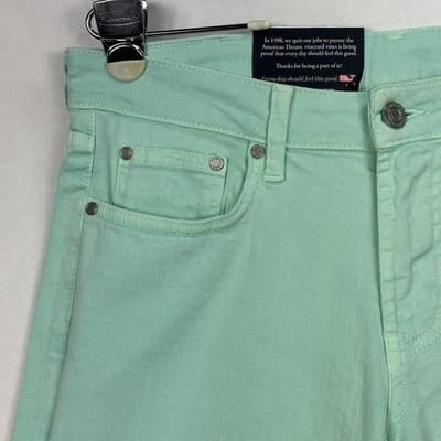 NEW Vineyard Vines Mens 30x32 Garment Dyed 5-Pocket Pants Caicos Green - Thumbnail 7