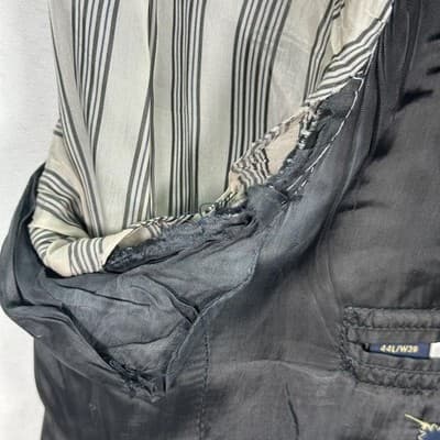 Brooks Brothers Blazer Mens 44L Navy Blue Madison Ethomas Wool Suit Jacket Italy - Thumbnail 13