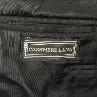 Canali Blazer Mens 46R Gray Windowpane Plaid Wool Cashmere Suit Jacket Italy - Thumbnail 10