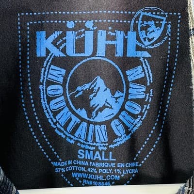 Kuhl Response Shirt Mens Small Blue Gray Plaid Short Sleeve Button Front Outdoor - Thumbnail 5