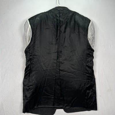 Canali Blazer Mens 46R Gray Windowpane Plaid Wool Cashmere Suit Jacket Italy - Thumbnail 12