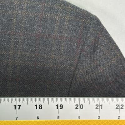 Canali Blazer Mens 46R Gray Windowpane Plaid Wool Cashmere Suit Jacket Italy - Thumbnail 6