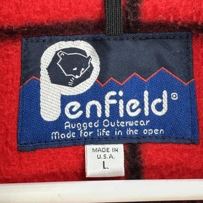 Vintage Penfield Parka Jacket Mens Large Blue Fleece Lined Zip Hooded USA 78421 - Thumbnail 4