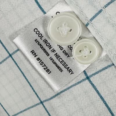 Mizzen Main Leeward Dress Shirt Mens 2XL White Tattersall Trim Long Sleeve NEW - Thumbnail 8