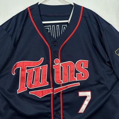 2010 Joe Mauer Jersey Minnesota Twins Mens 56 Navy MLB Baseball Patch Majestic - Thumbnail 6