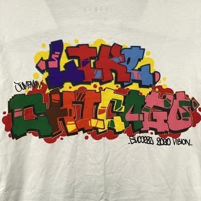 Jordan UNITE No Place Like Home Chicago Graffiti Long Sleeve Shirt CW1147 XL NEW - Thumbnail 11